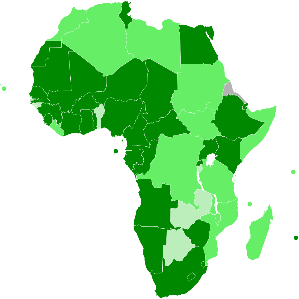 AfCFTA dimensioni - Stati che hanno ratificato, segnato subito, segnato in periodi successivi