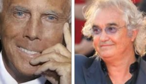 Giorgio Armani e Flavio Briatore