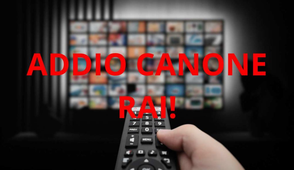 Televisore e telecomando canone Rai