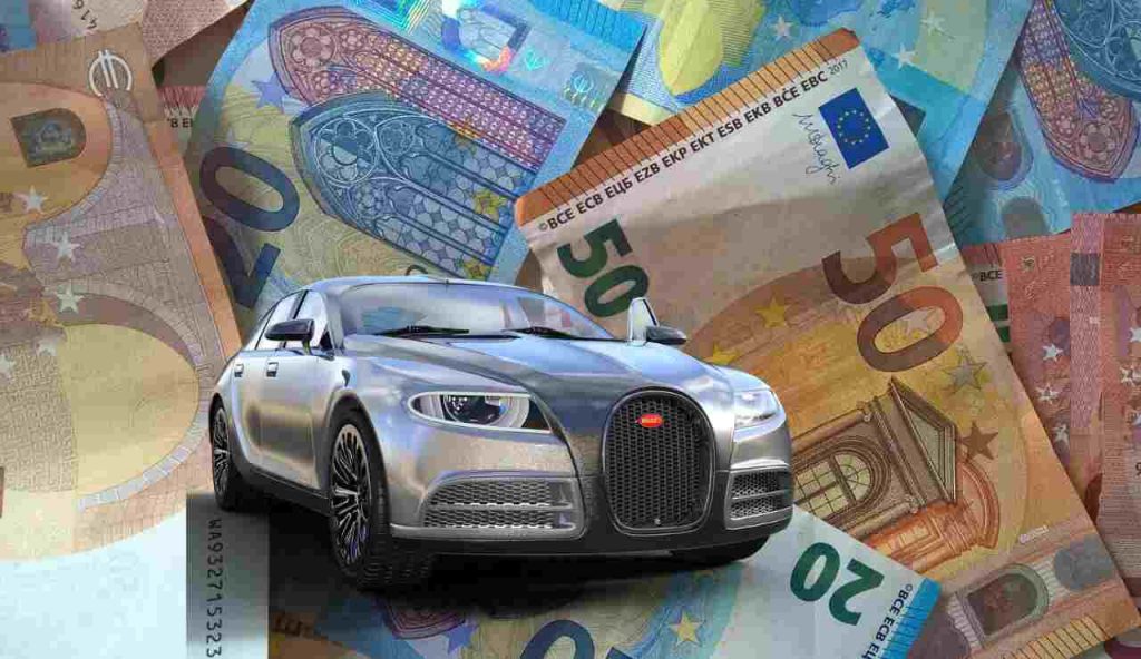 Auto su denaro in euro